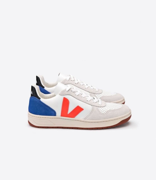 Veja V-10 Bastille Läder Träningsskor Dam Bellerose | 501XSANKB