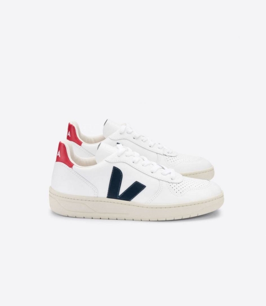 Veja V-10 Läder Träningsskor Dam Vita | 312DSAPIN